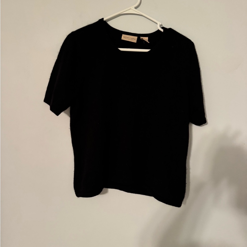 Apostrophe Black Cashmere Top